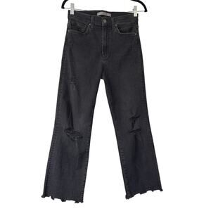 Joe’s Jeans Women’s Black Distressed Raw Hem Straight Size 26 *EUC